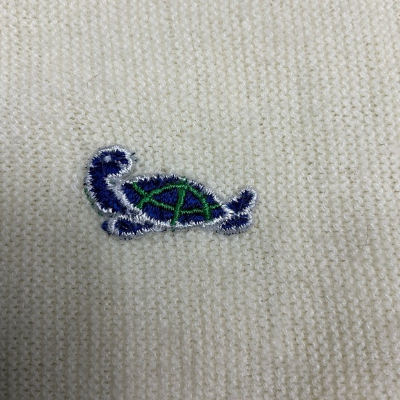 Vintage 70s/80s Challenger ivory knit button front cardigan sweater USA men’s M - Picture 3 of 5